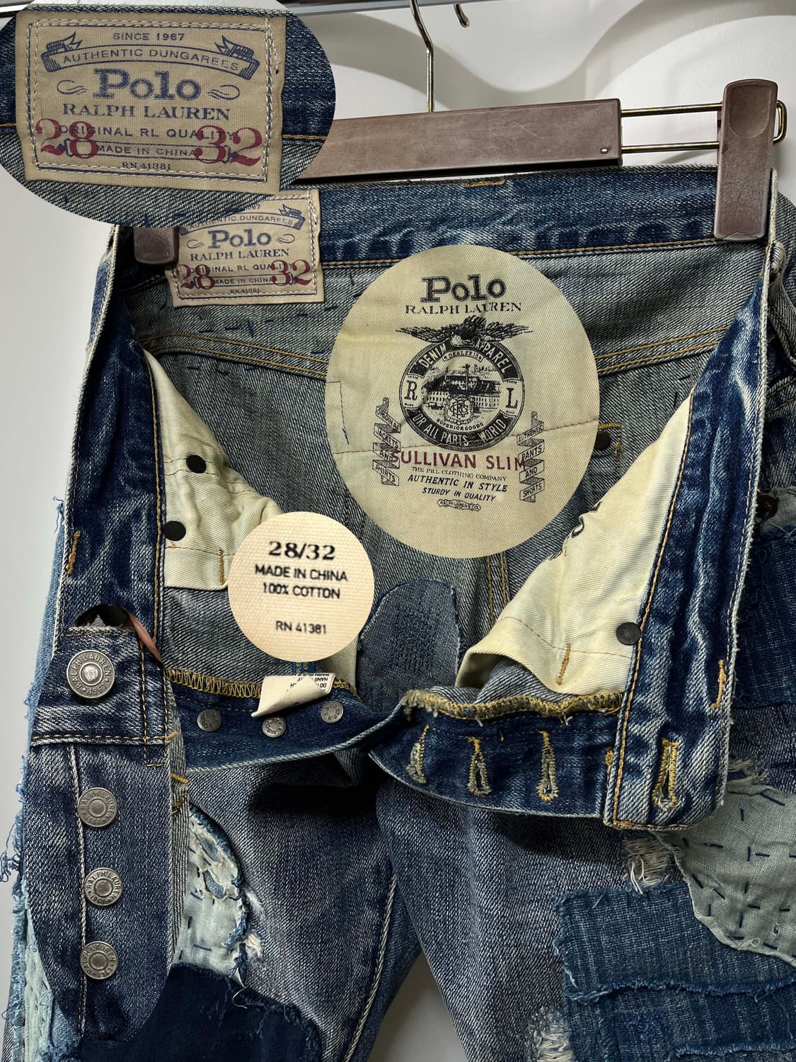 폴로 랄프로렌 보로 디스트레스드 리페어 데님팬츠 상품이미지4