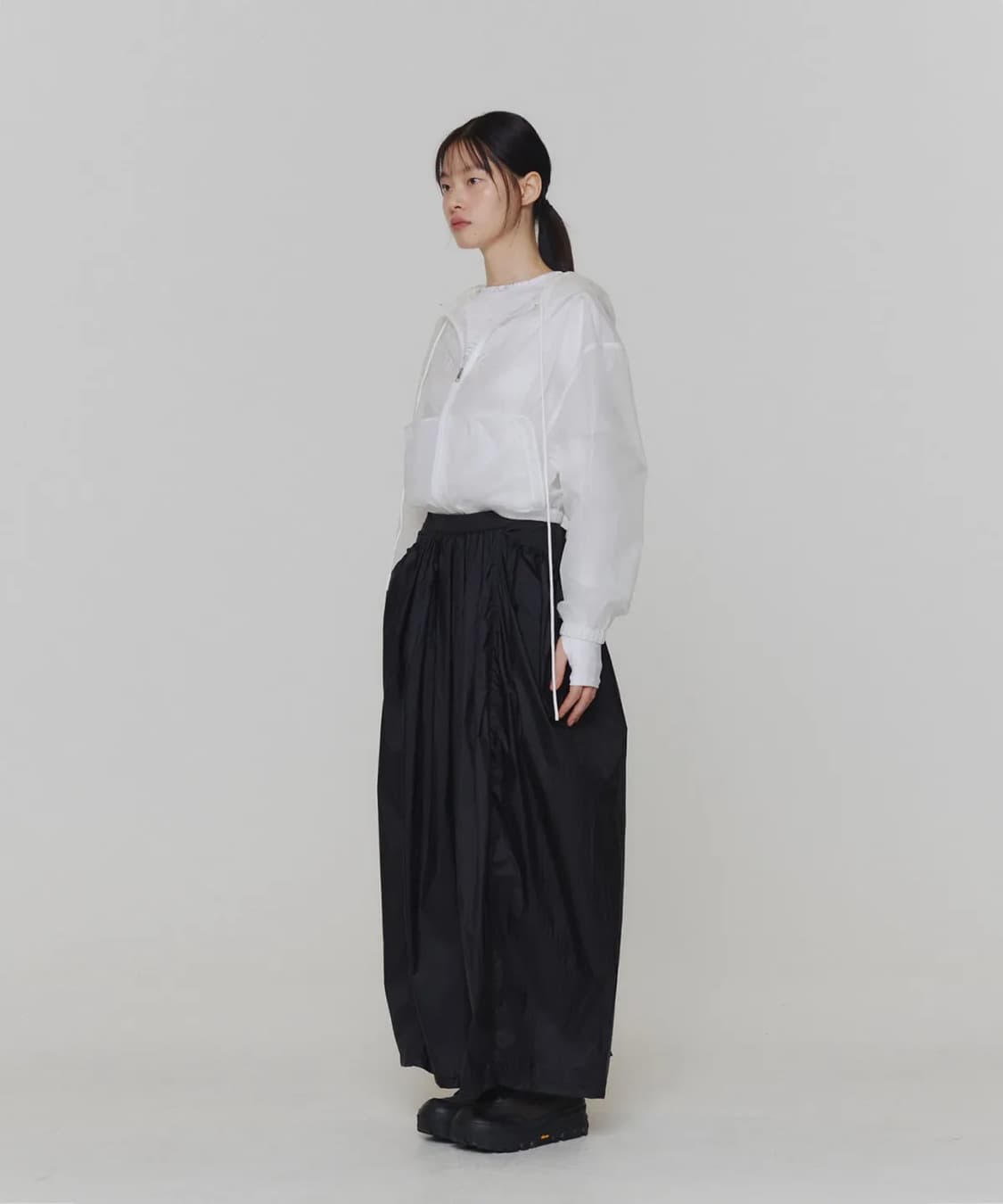 아모멘토 LAYERED SHIRRING SKIRT 스커트 상품이미지4