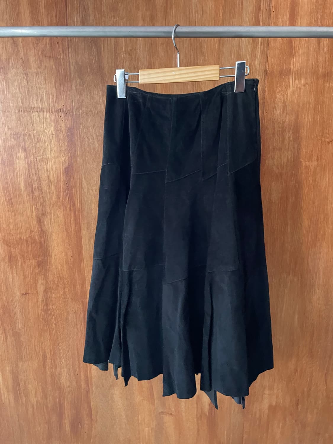Black suede flare skirt 상품이미지6