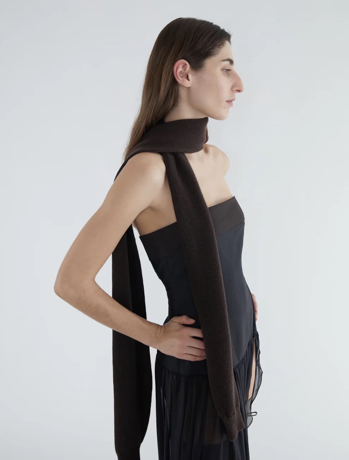 팔로마울 Moix 울 머플러/브라운 상품이미지5