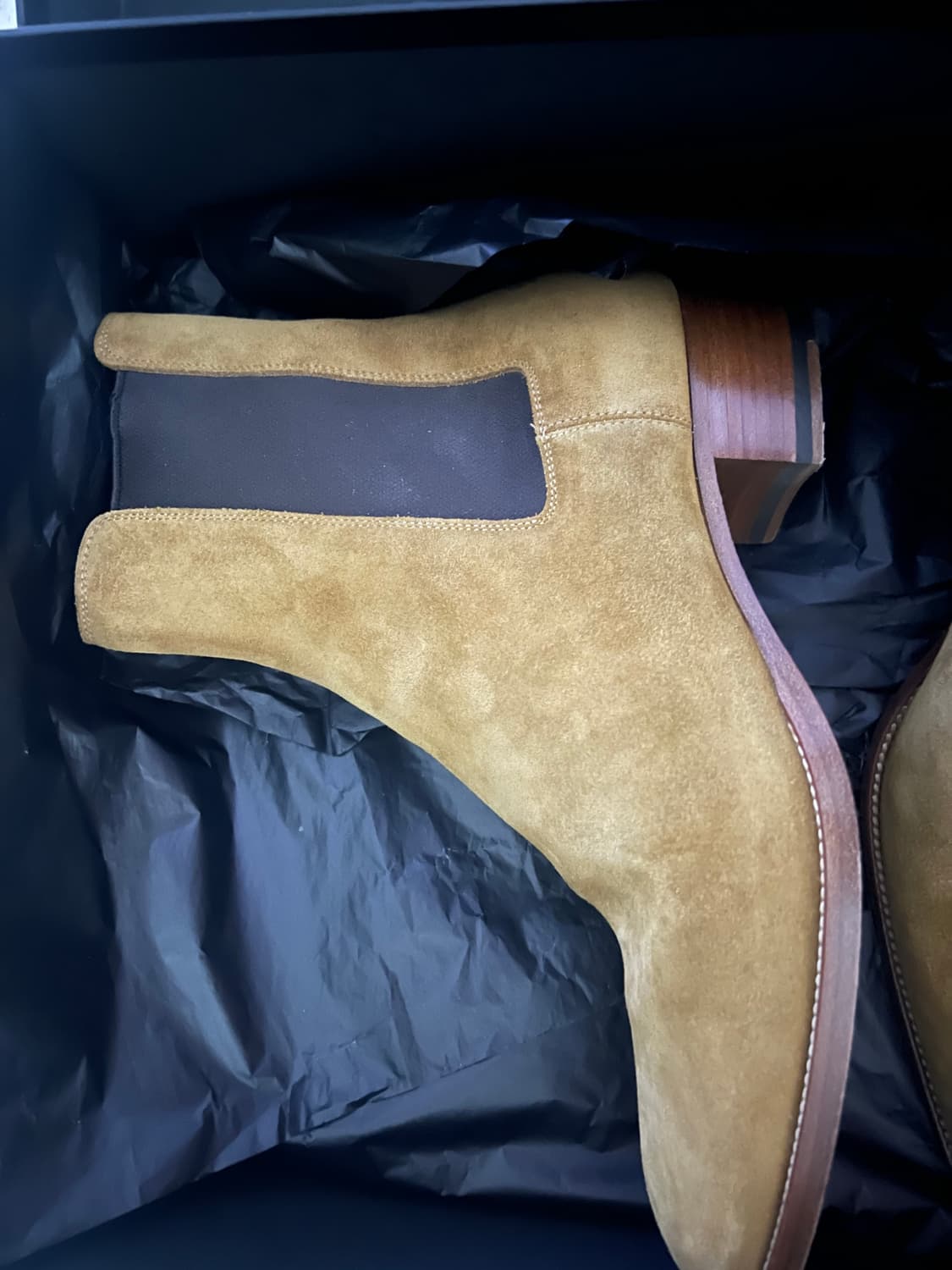 생로랑 와이어트 40 스웨이드 첼시부츠 40사이즈 상품이미지6