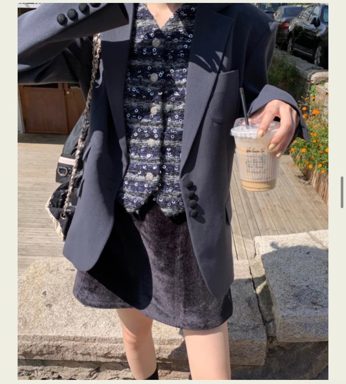 서쿠키 벨벳포인트 그레이 자켓 상품이미지3