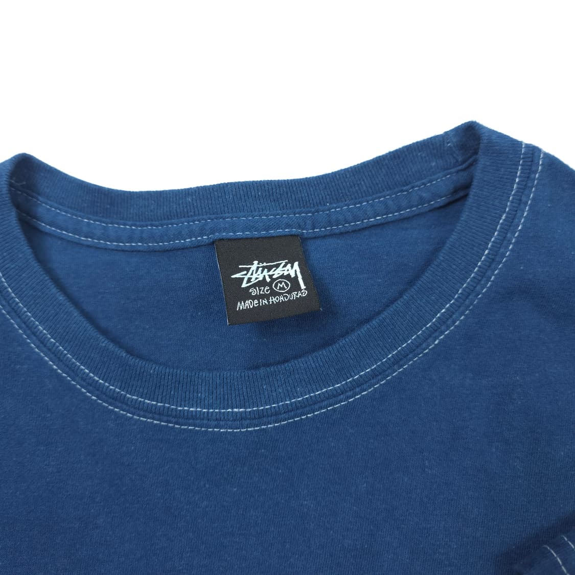 스투시 피그먼트다이 코튼티셔츠 네이비 (M) 상품이미지4