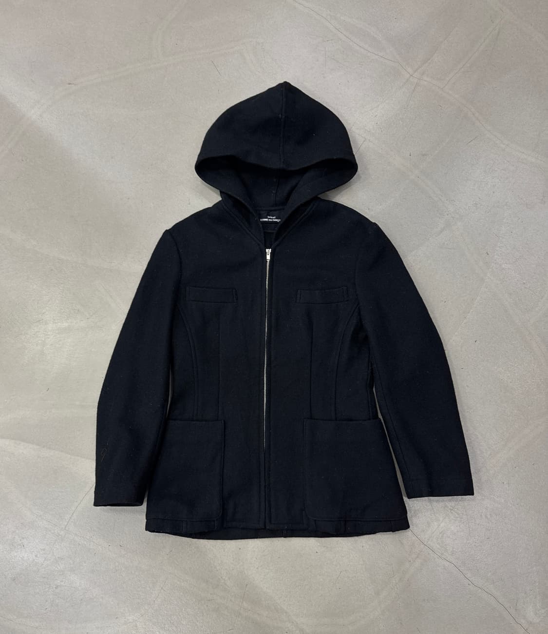 꼼데가르송 트리콧 울 후드 코트  상품이미지1