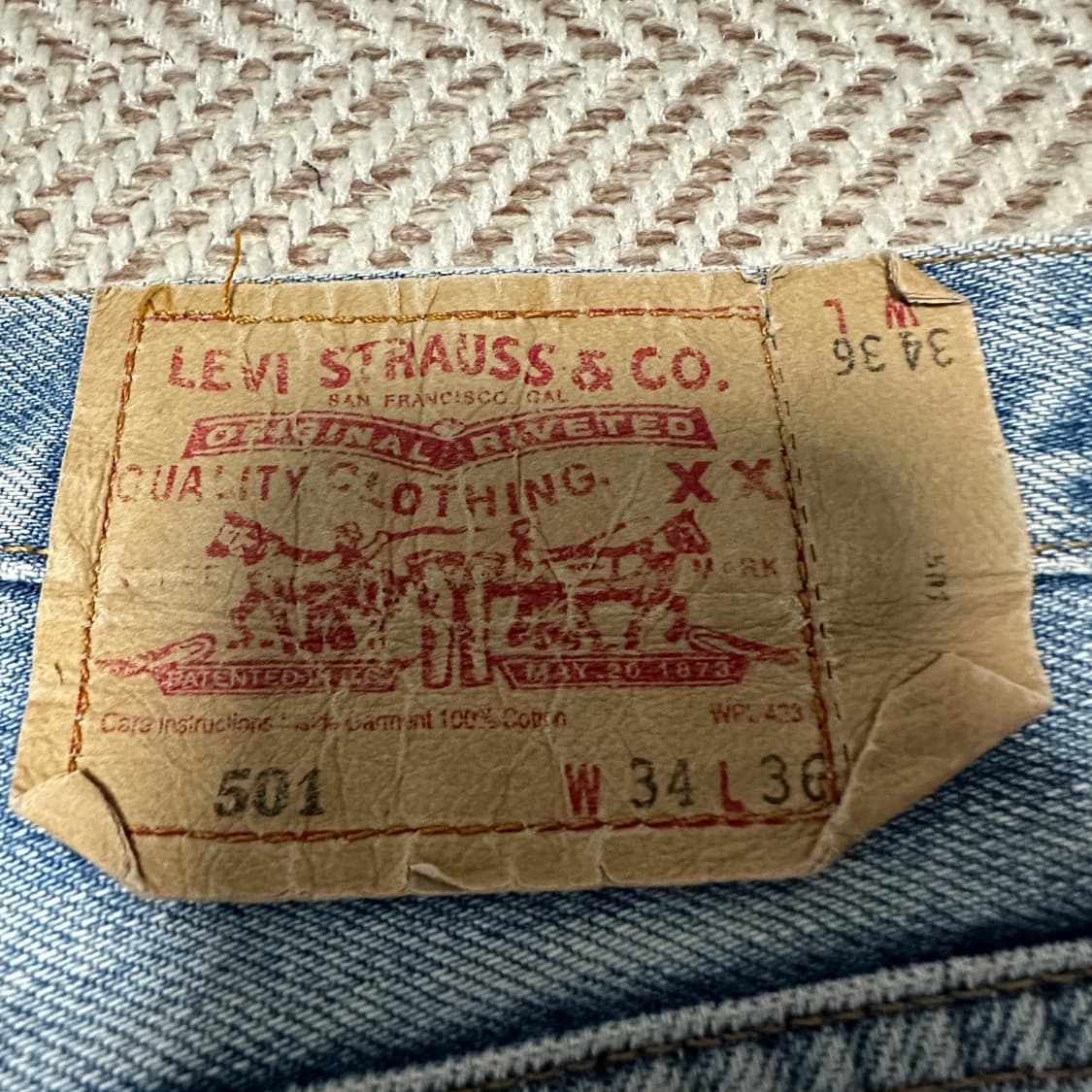 LEVI'S 501 90's usa made denim pants 상품이미지4