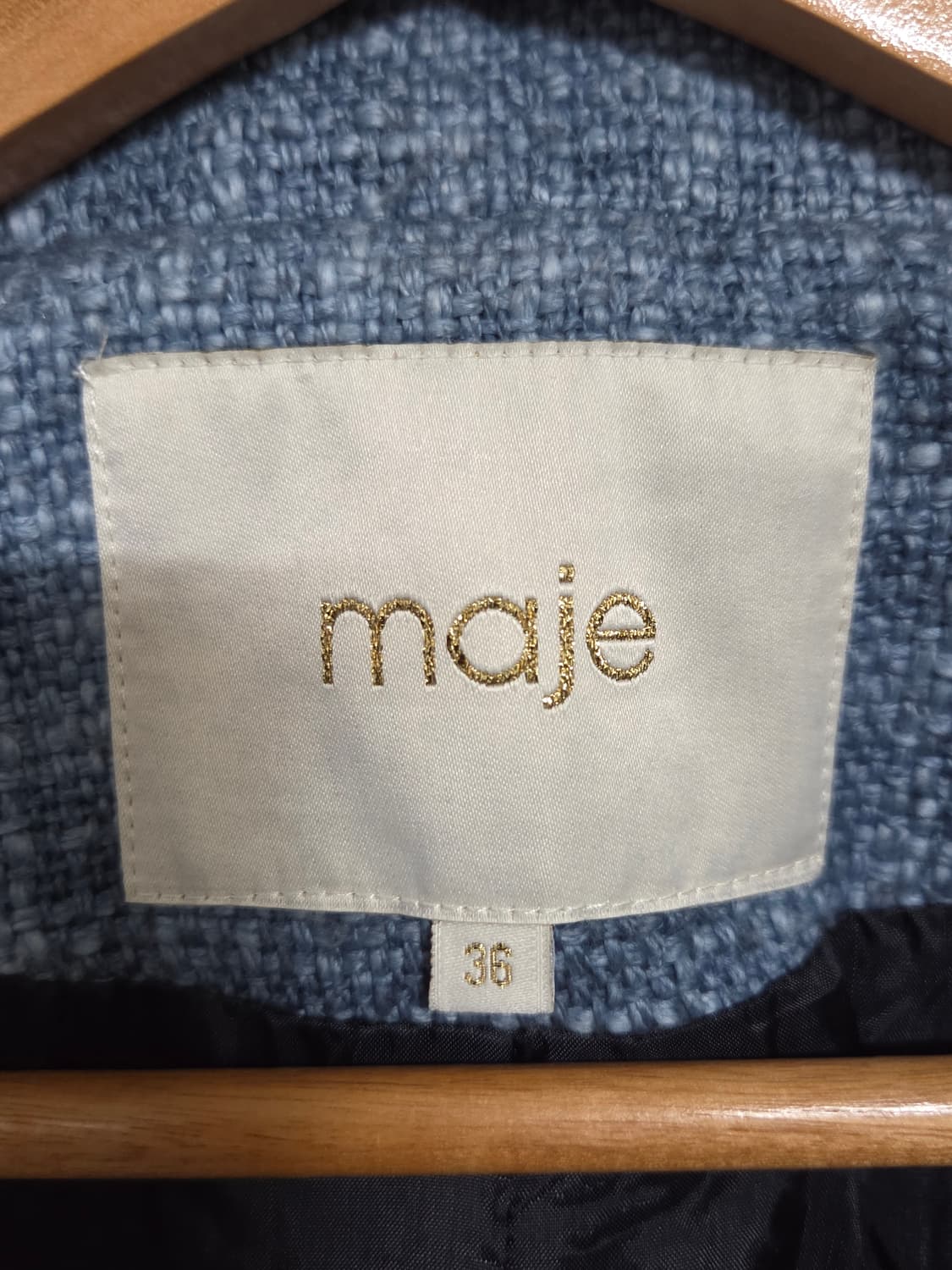 [마쥬] LARRY 텍스처드 코튼 노카라 크롭 자켓 | 00172 상품이미지3