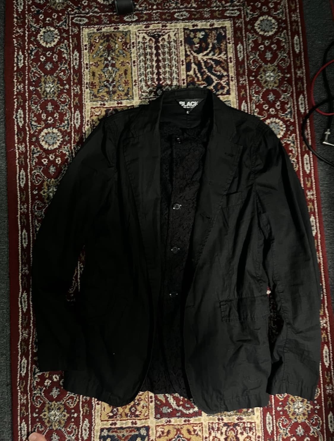 꼼데가르송 블랙 레이스 도킹 자켓 상품이미지1