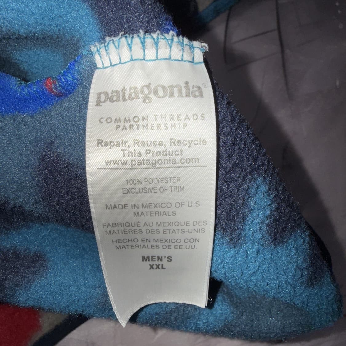 12FW 파타고니아 신칠라 스냅-T 플리스 네이비 멀티 패턴 상품이미지4