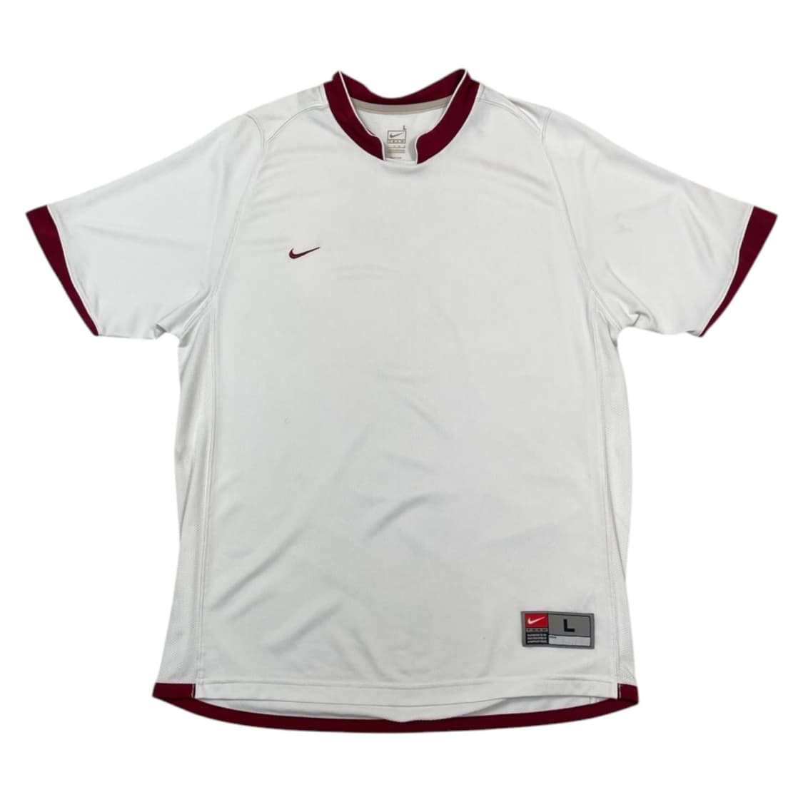 나이키 화이트 버건디 Team NikeFIT 축구 저지 반팔 티셔츠 L 상품이미지1
