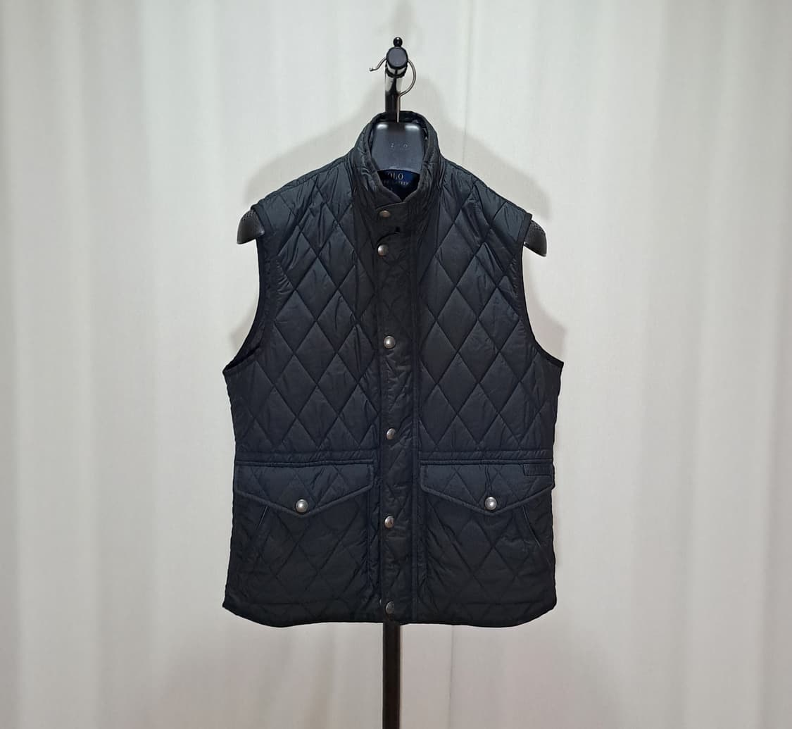 (택포) 폴로 퀼팅 블랙 베스트 A972 상품이미지1