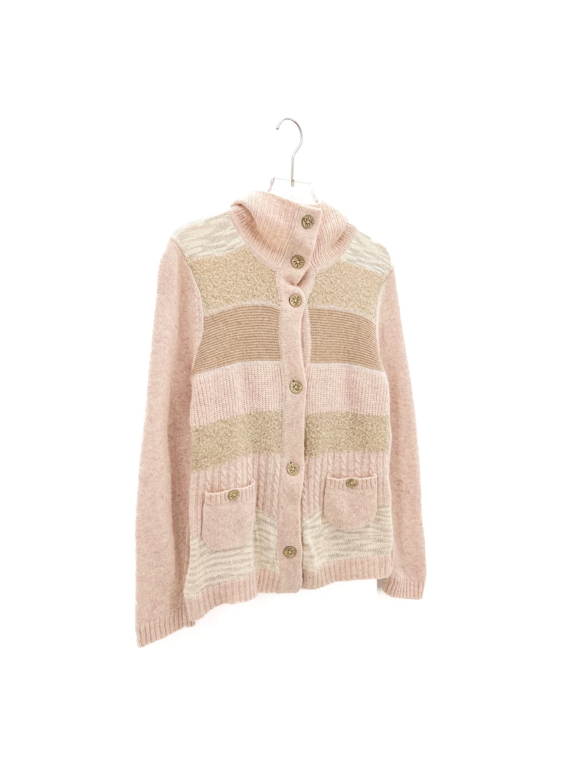 빈티지 파스텔 핑크 울&앙고라 니트 가디건 상품이미지1