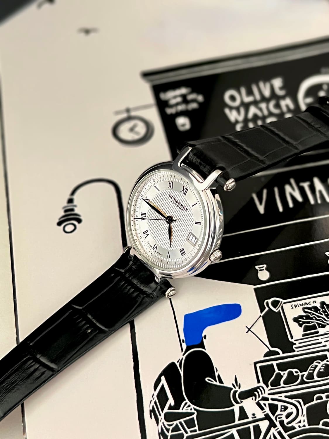 버버리 실버 라운드 시계 (32mm) / 케어 상품이미지4