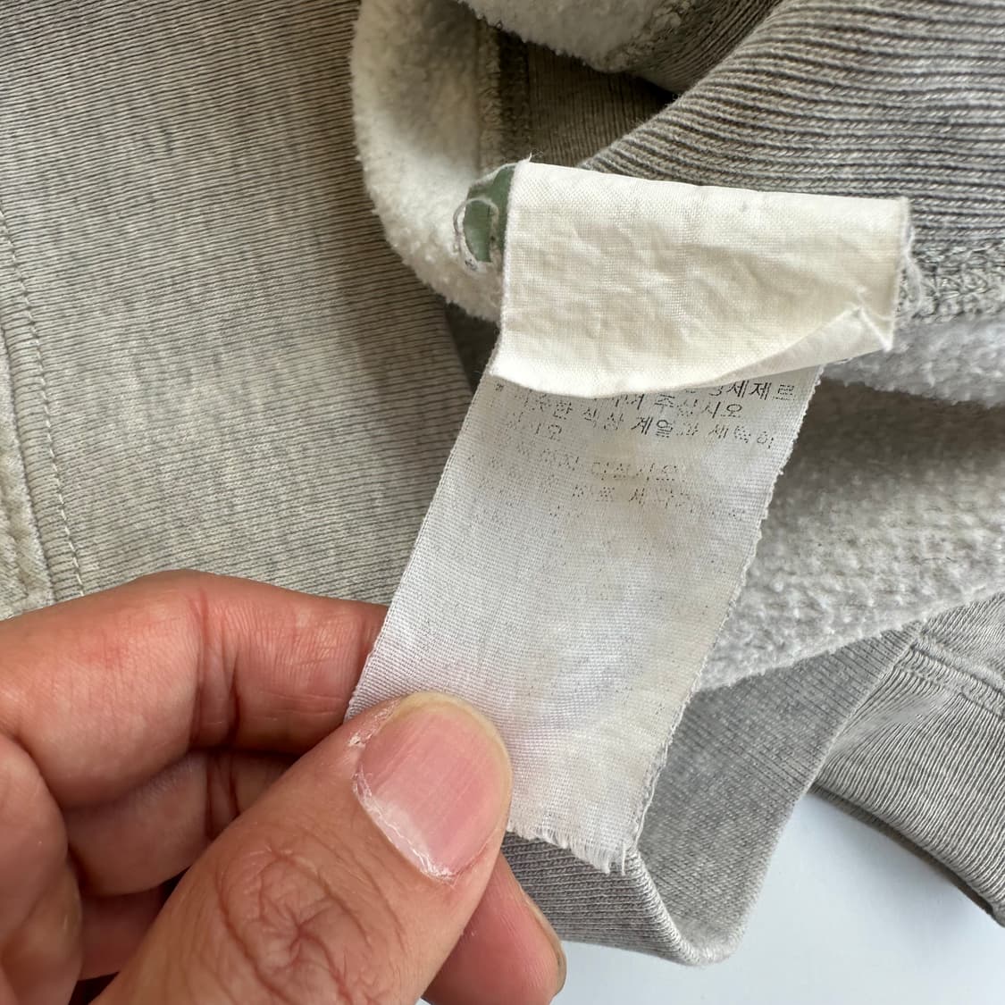 폴로 랄프로렘 00‘s 멜란지 그레이 써멀 후드집업 상품이미지5