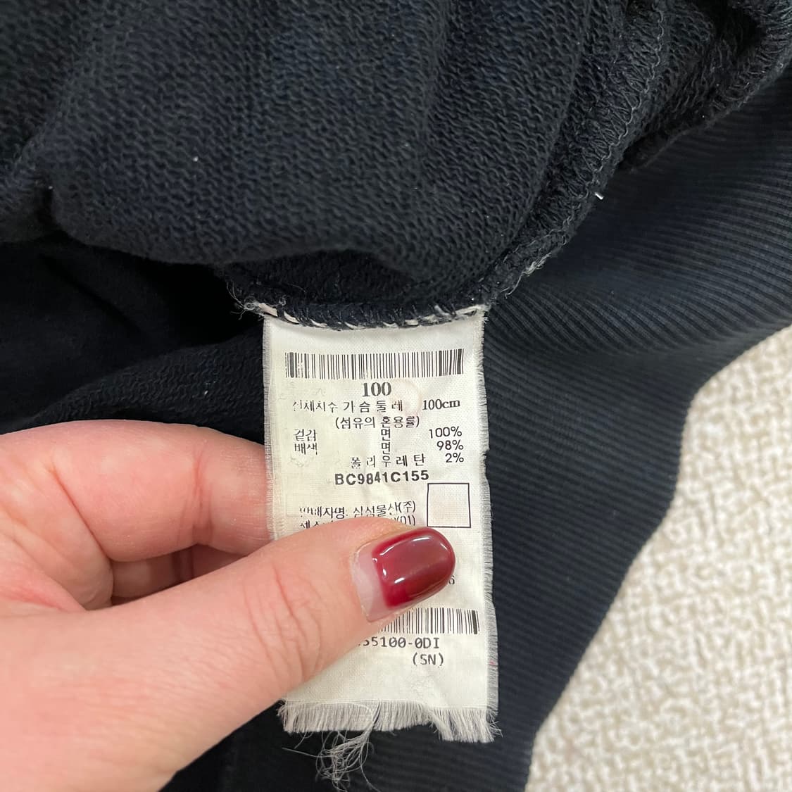 100 빈폴 부클 빅바이크 맨투맨 0122M1 상품이미지3