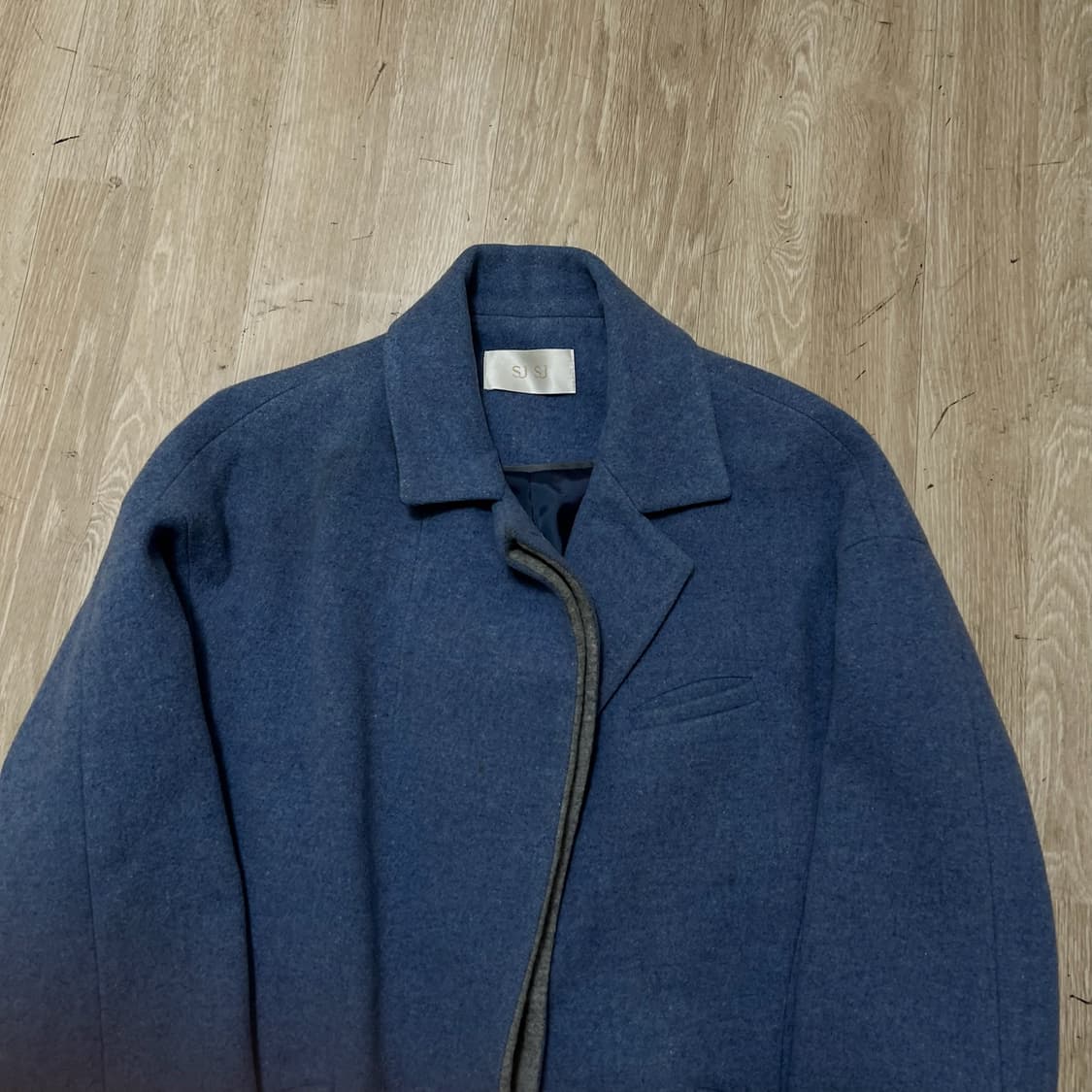 한섬 SJSJ 여성 모직 캐시미어 블루 코트 55-66  상품이미지2