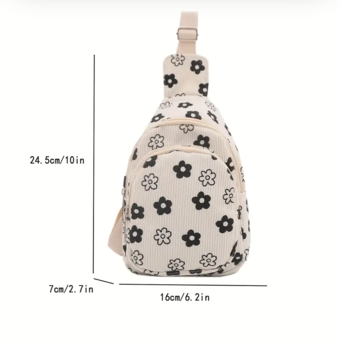 코듀로이 플라워 웨이스트 슬링백  상품이미지3