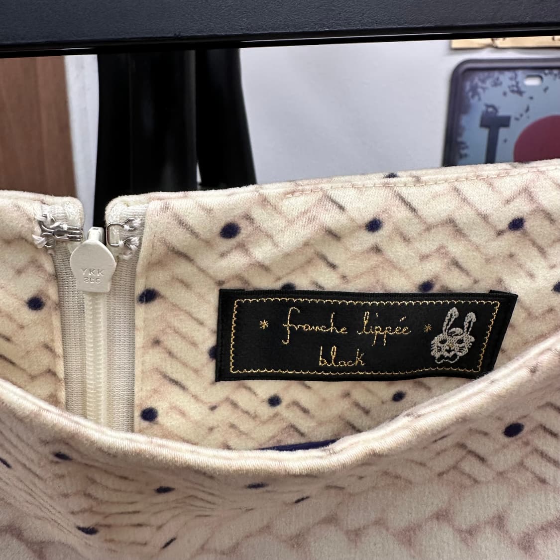 Ribbon Lace Dot Pattern Midi Skirt 상품이미지8