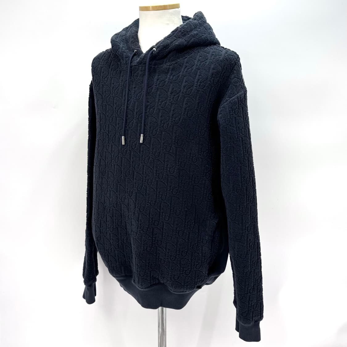 디올 오블리크 테리 후드 티셔츠 네이비 (113J631A0684) 상품이미지2