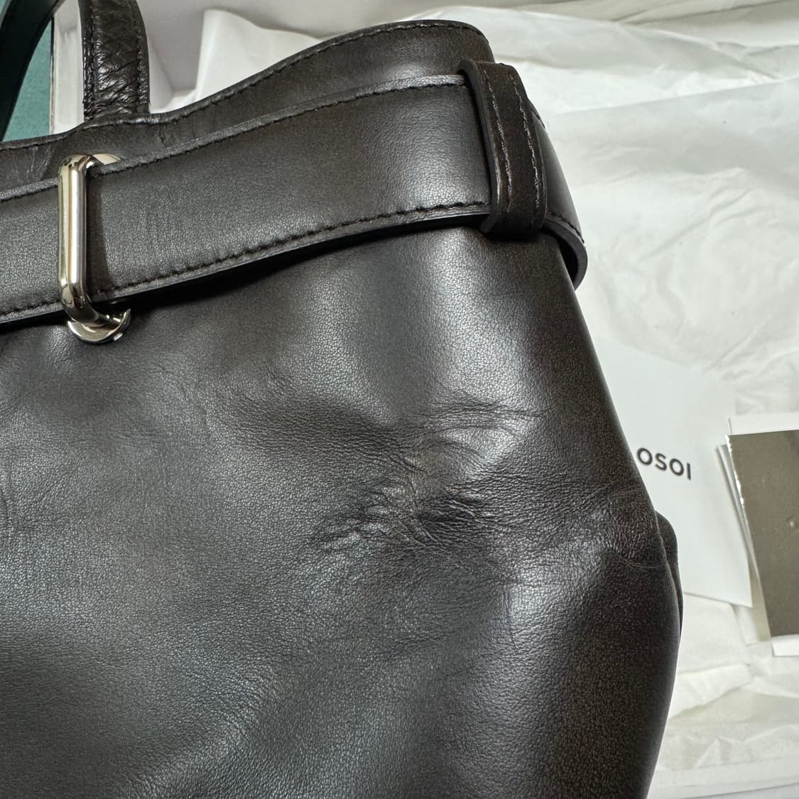 OSOI 오소이 숄더브로클 스테인 브라운 stain brown 상품이미지4