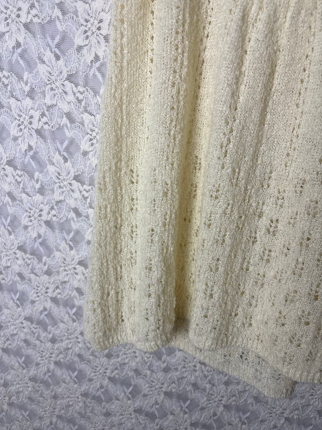 아이보리 반소매 니트 상품이미지7