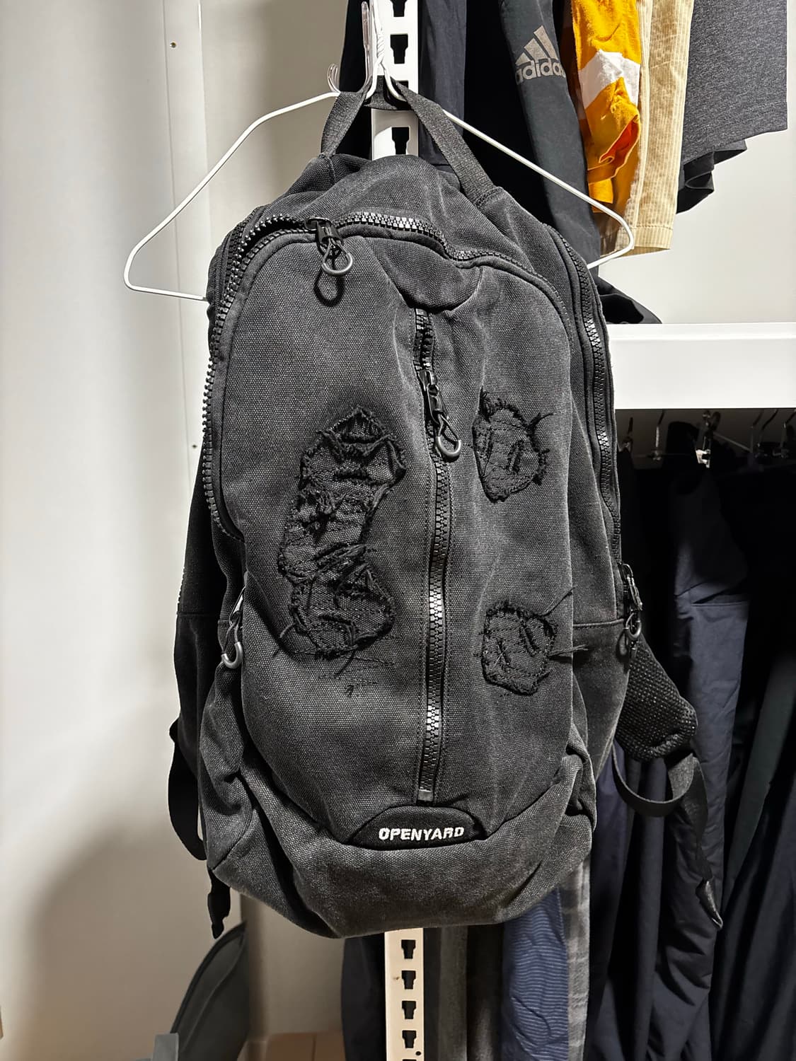 OPENYARD WASHED ZIP BACKPACK - BLACK 상품이미지2