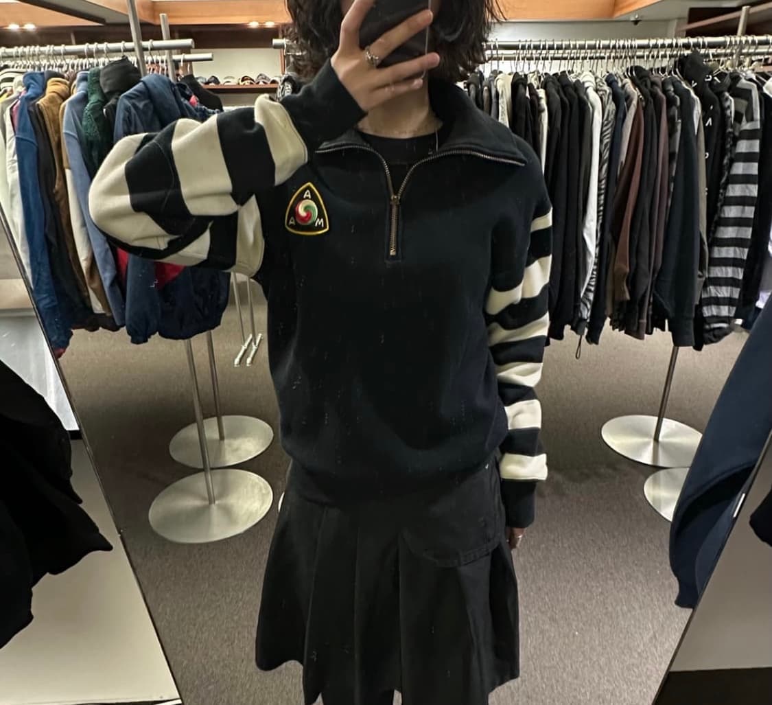 L)쿠쉬맨 하프집 폴로 터틀넥 플리스 스웻셔츠 상품이미지1