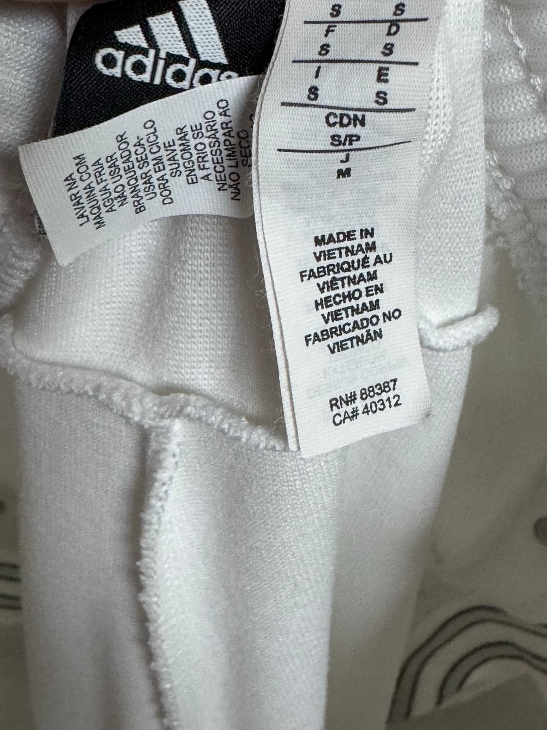 아디다스 화이트 삼선 트레이닝 팬츠 M 상품이미지3