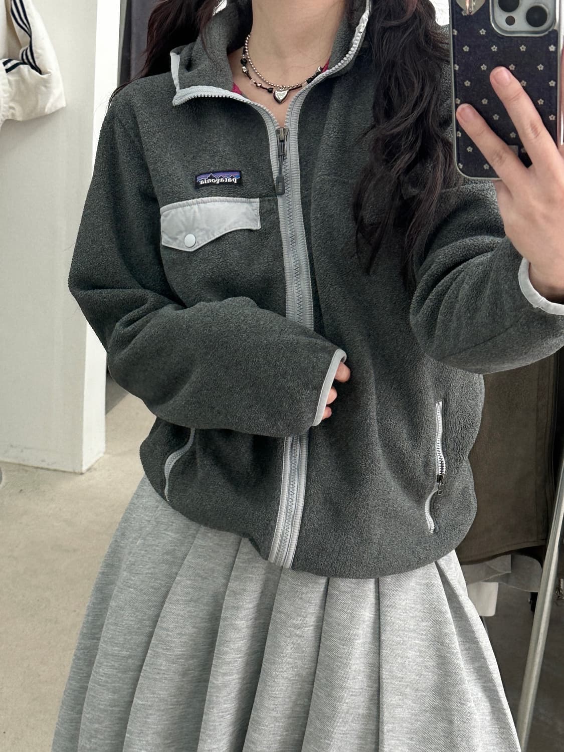 파타고니아 신칠라 그레이 플리스 후드집업  상품이미지1