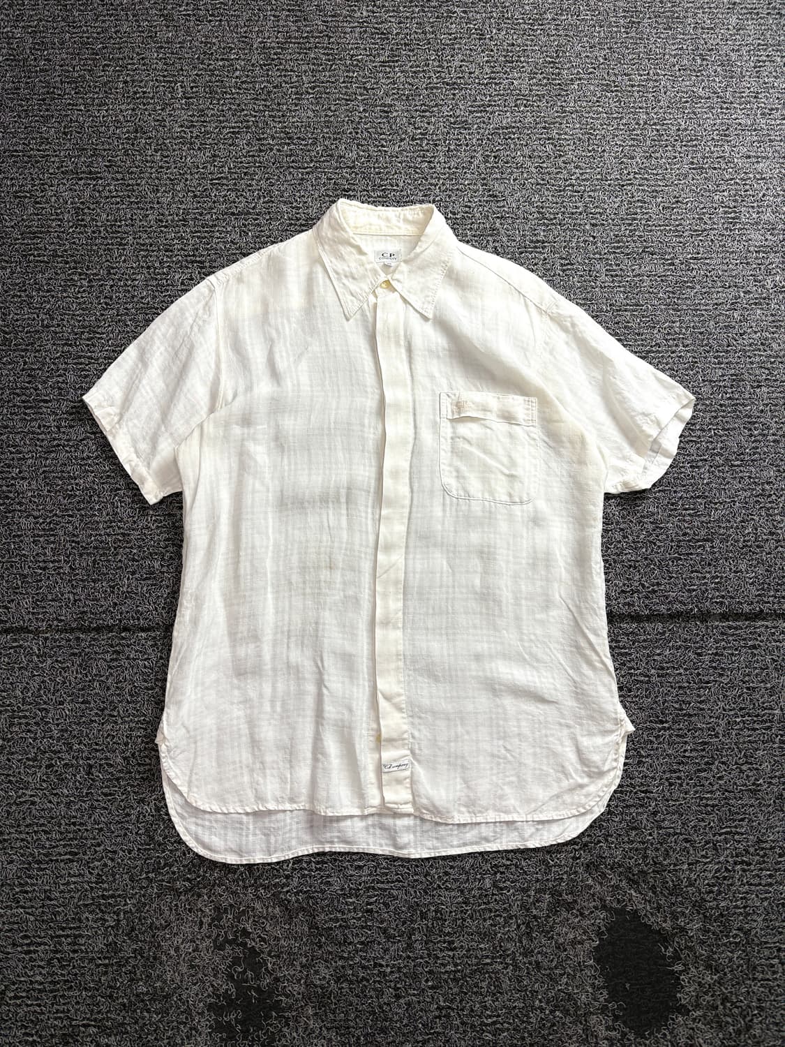 CP 컴퍼니 미니멀 린넨 하프 슬리브 셔츠 3231 상품이미지2
