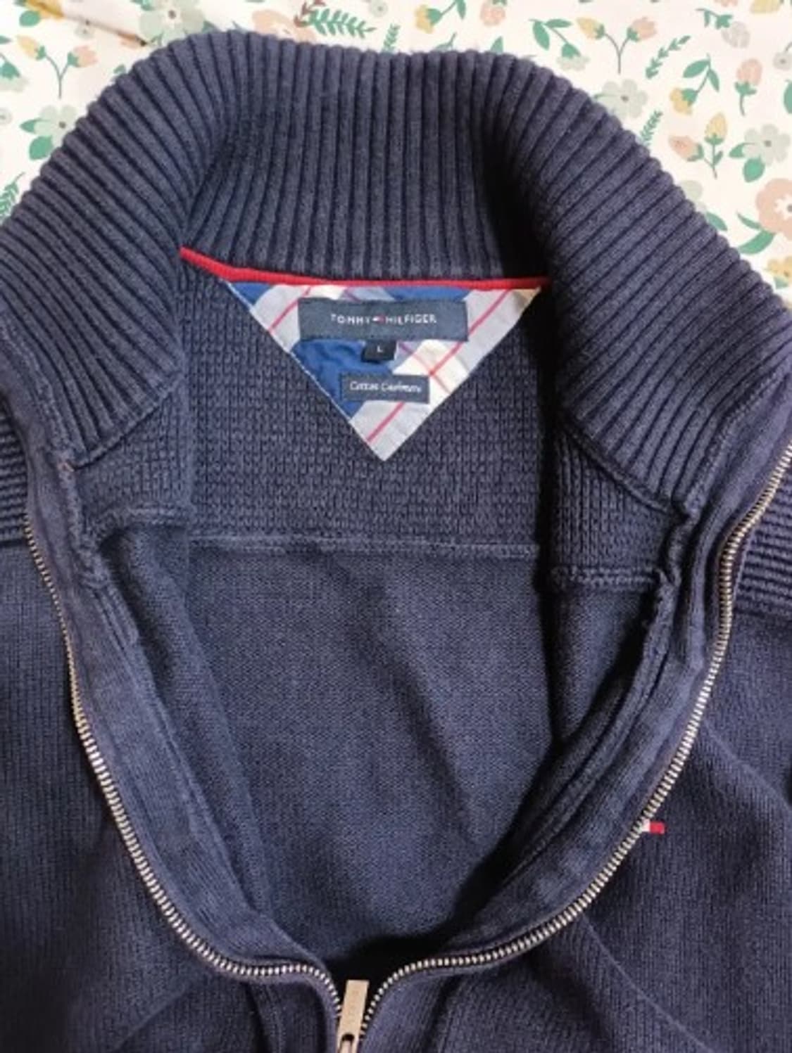 타미힐피거 남성 캐시미어 니트집업가디건 L사이즈 상품이미지4
