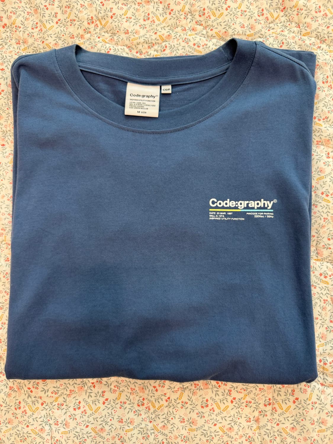 코드그라피 네이비 티셔츠 M 상품이미지1