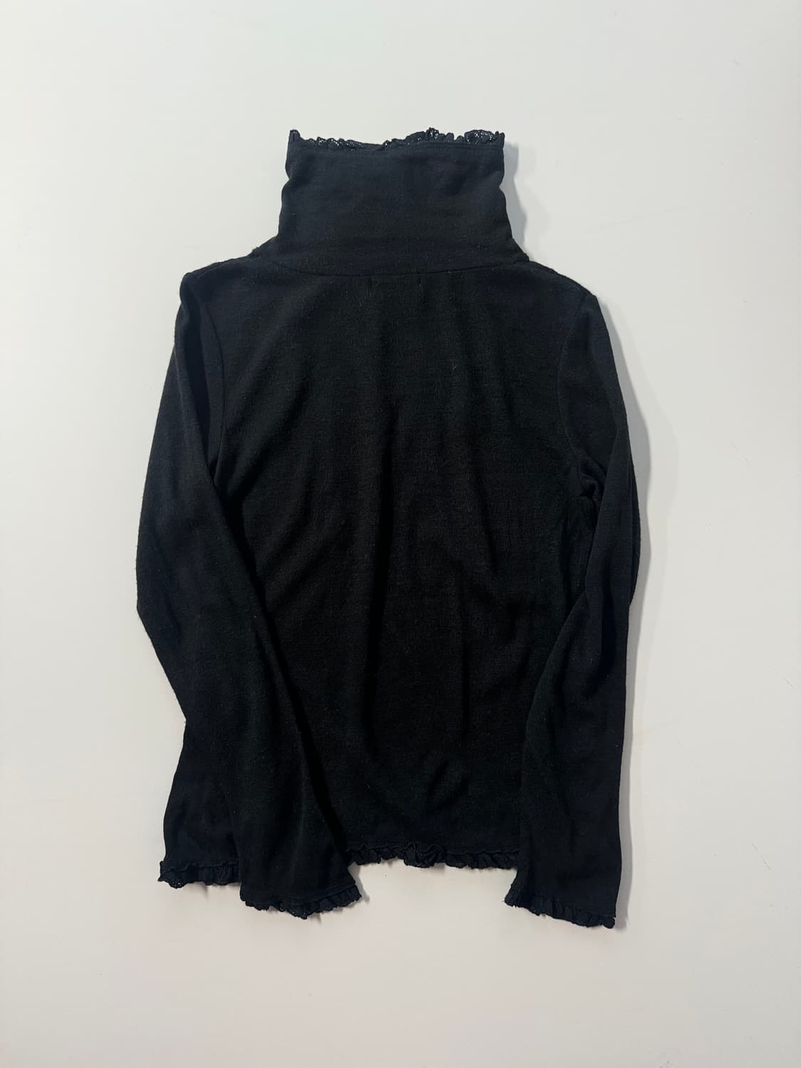 셔링 레이스 타이 폴라넥 티 상품이미지5