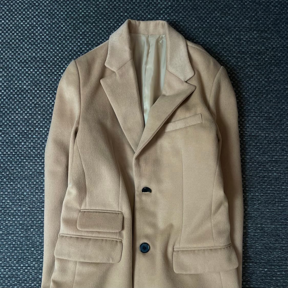 커스텀멜로우 연베이지 싱글 코트 S 상품이미지5