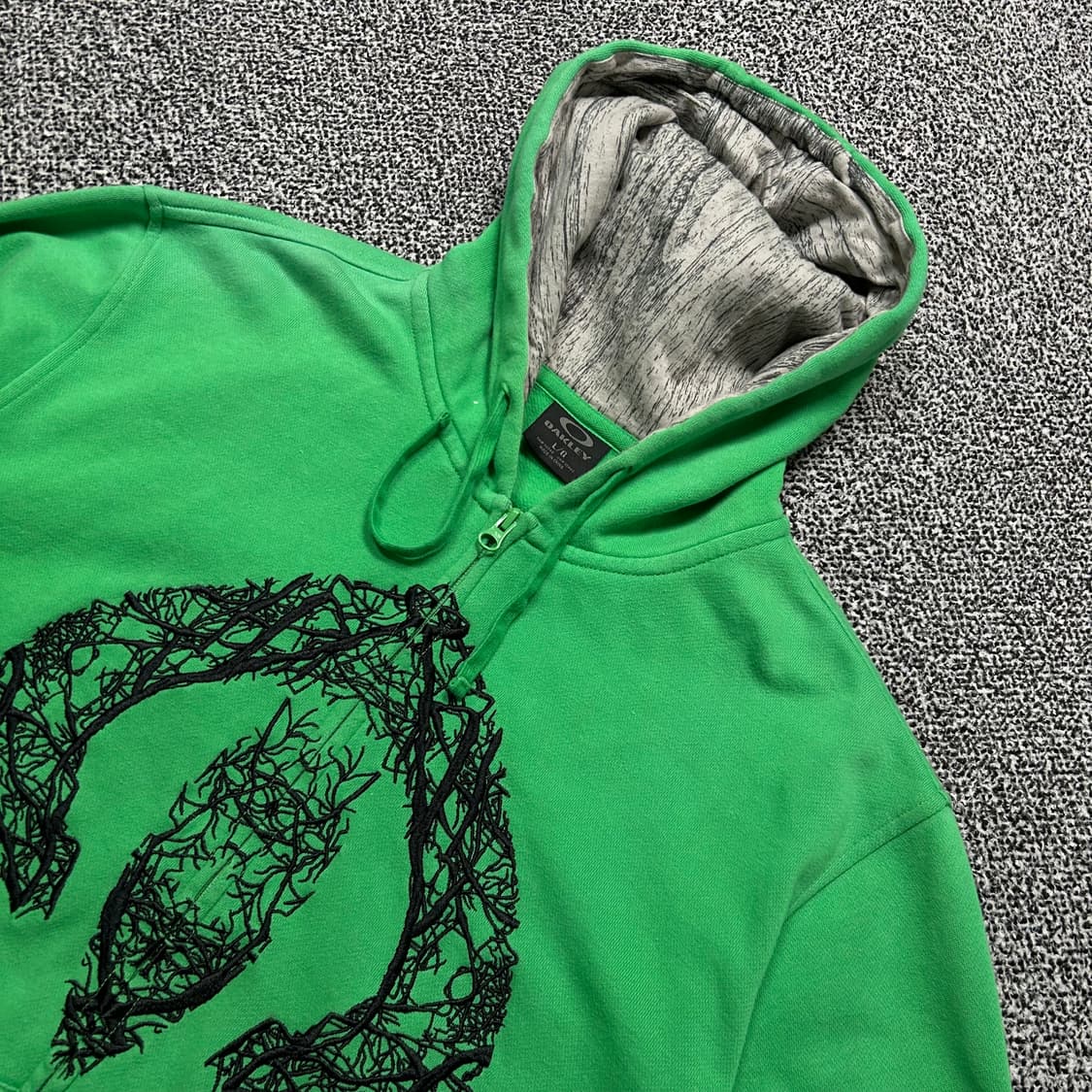 오클리(Oakley)그린 로고 후드집업 상품이미지2