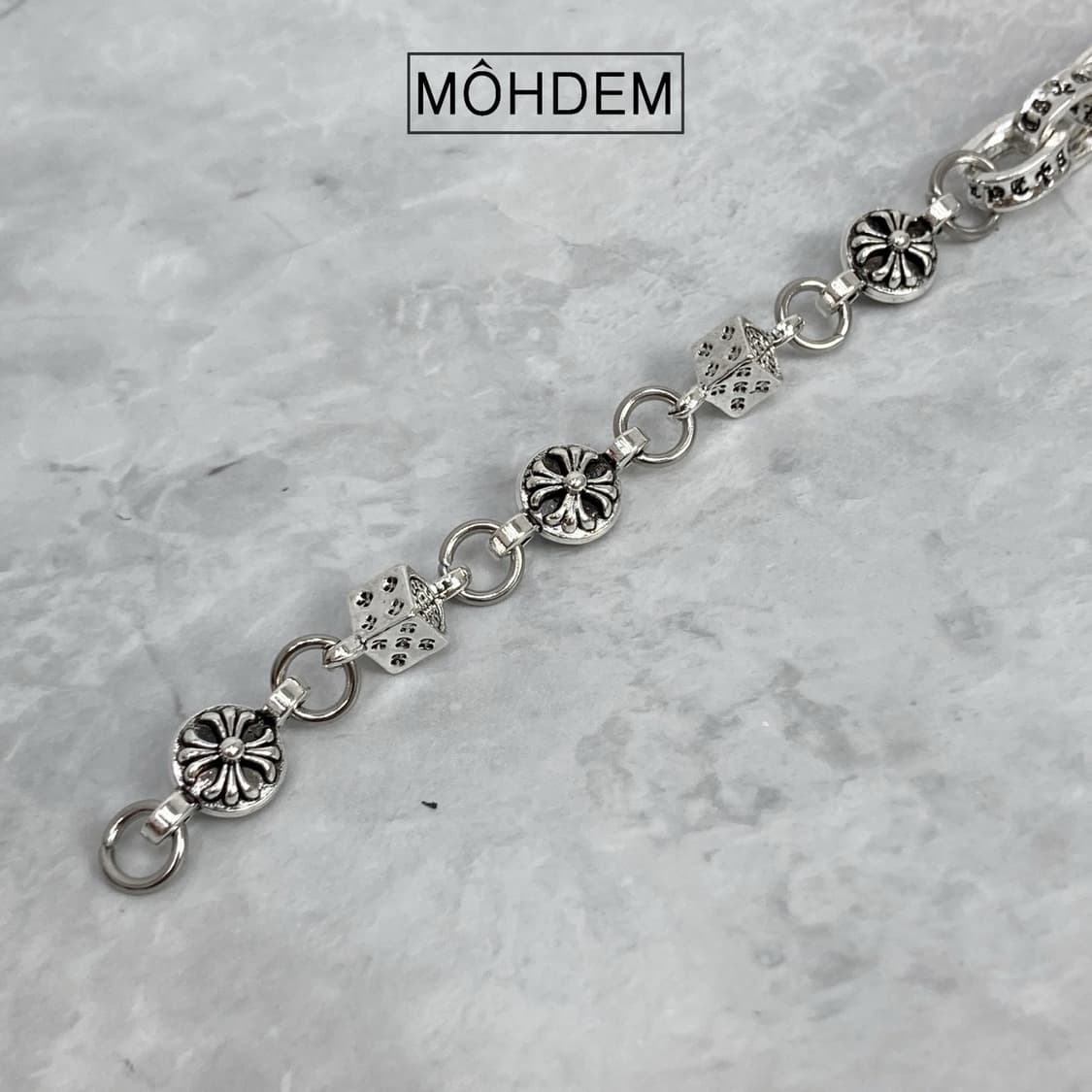 [Unisex] 하프&하프 크롬 실버 체인팔찌 상품이미지6