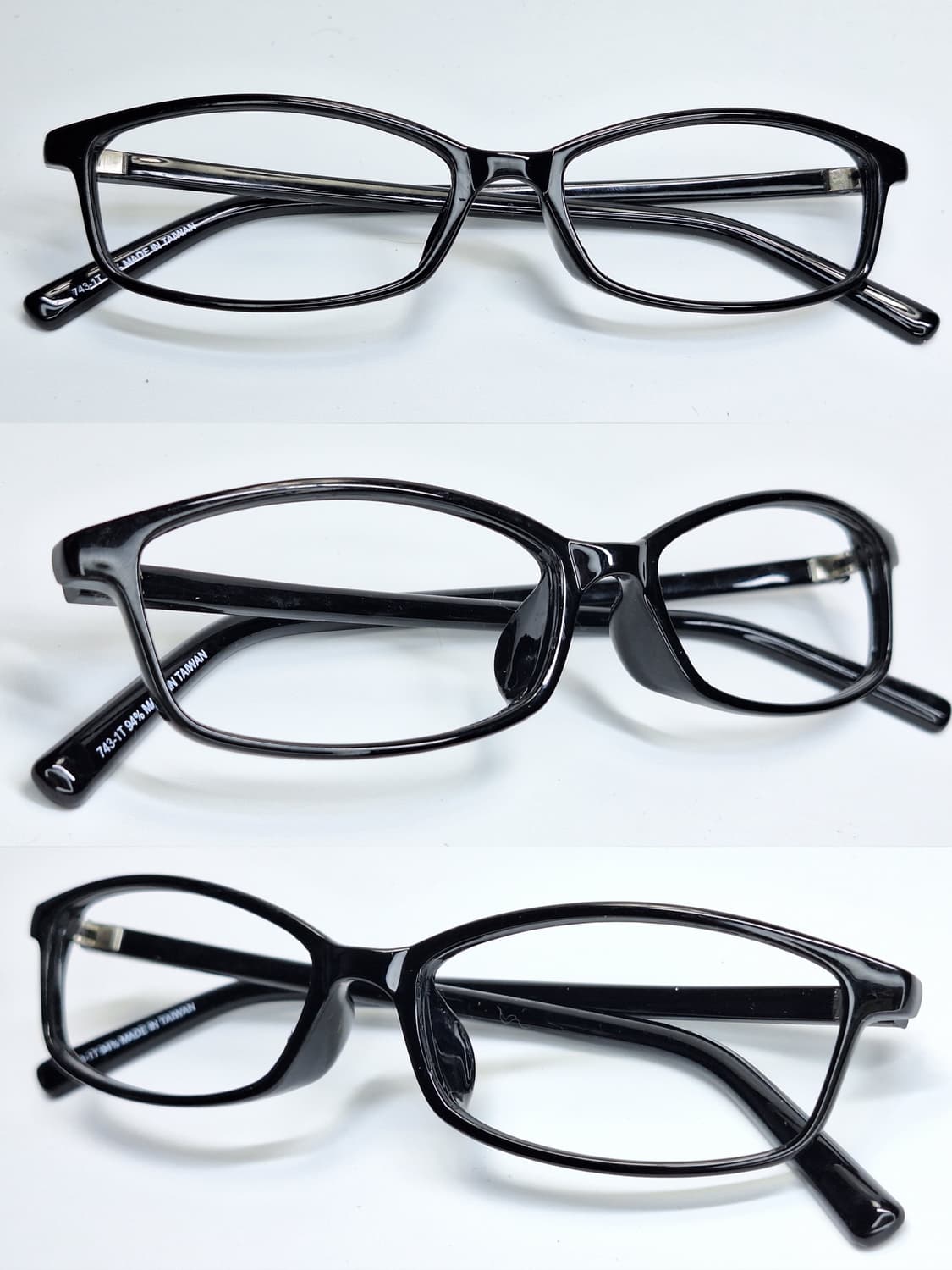 743-1T 94% MADE IN TAIWAN 블랙 슬림 뿔테 안경테 상품이미지5