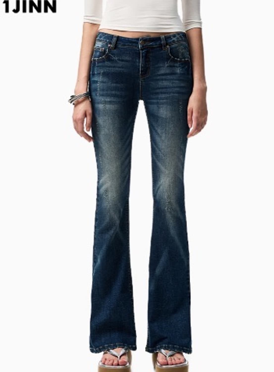 원진스튜디오 데님팬츠 머드/진청 L 상품이미지4