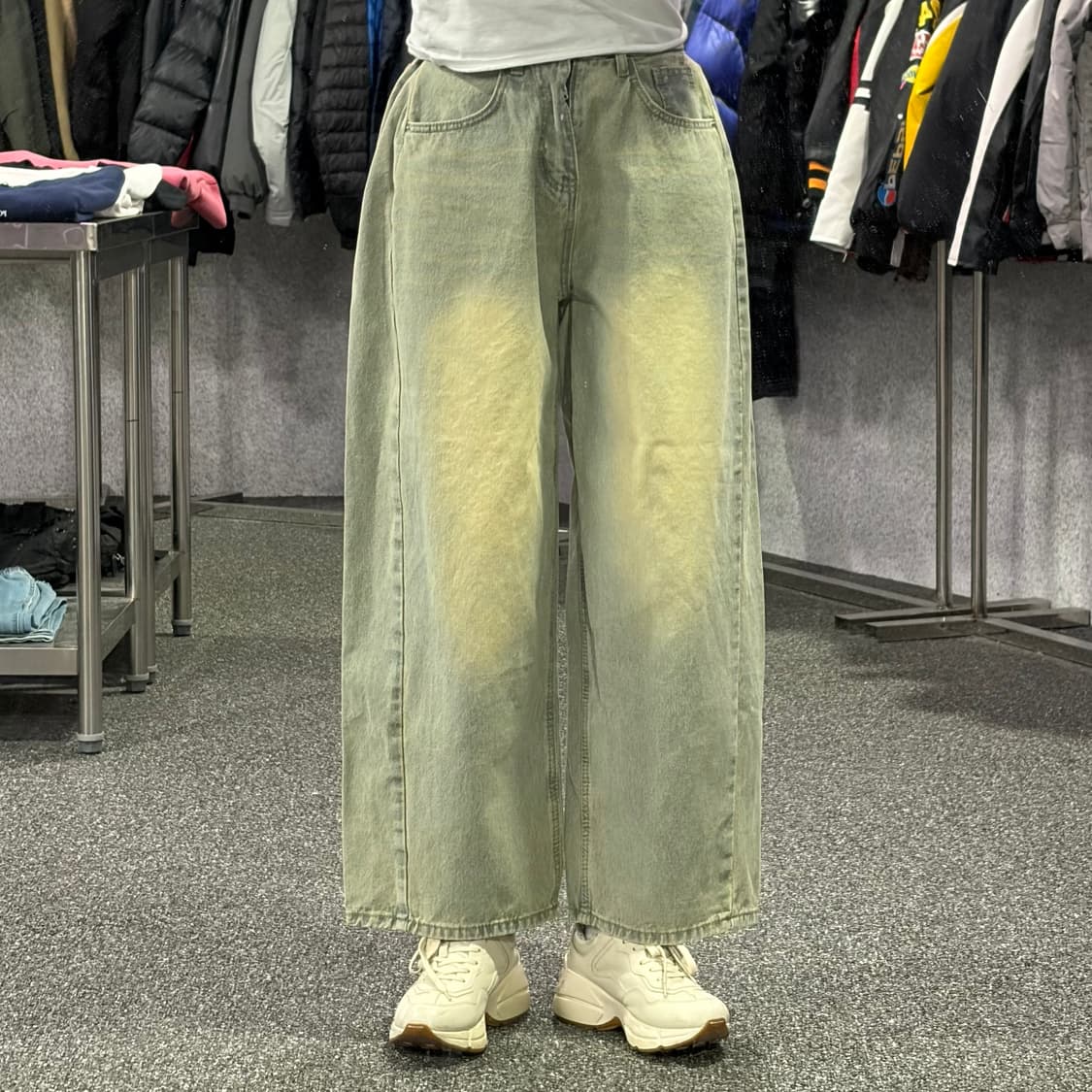 에스빈 진스 연청 와이드 데님 팬츠 B4097 상품이미지1