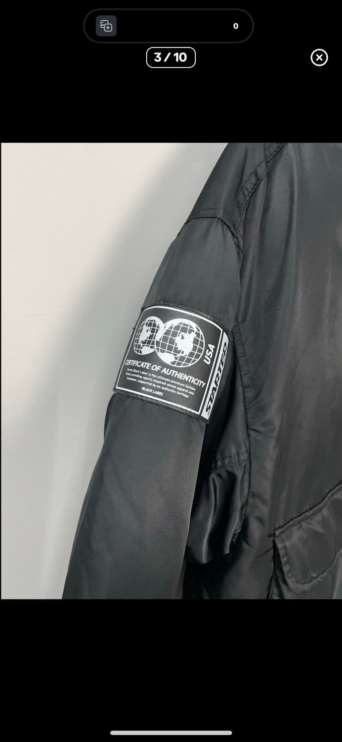 스타터 MA-1 블랙 투포켓 자켓 A3204 상품이미지3