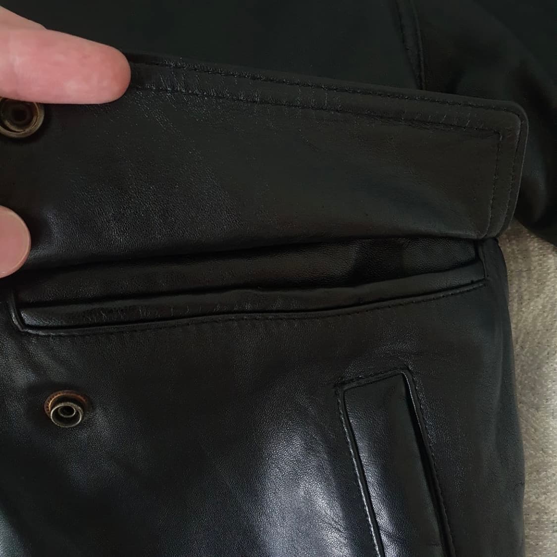 빈티지 양가죽 봄버 자켓 점퍼 상품이미지4