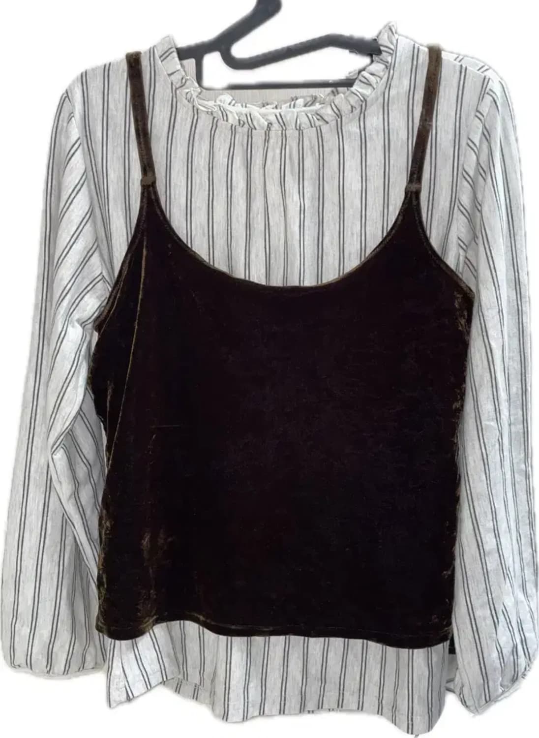 빈티지 레이어드 탑 세트 상품이미지1