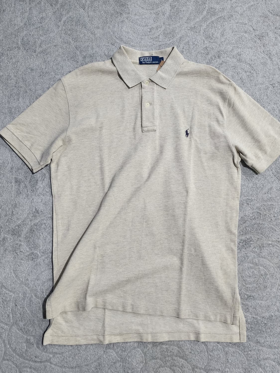 **폴로 랄프로렌 베이지 반팔 카라티 (L) 상품이미지1