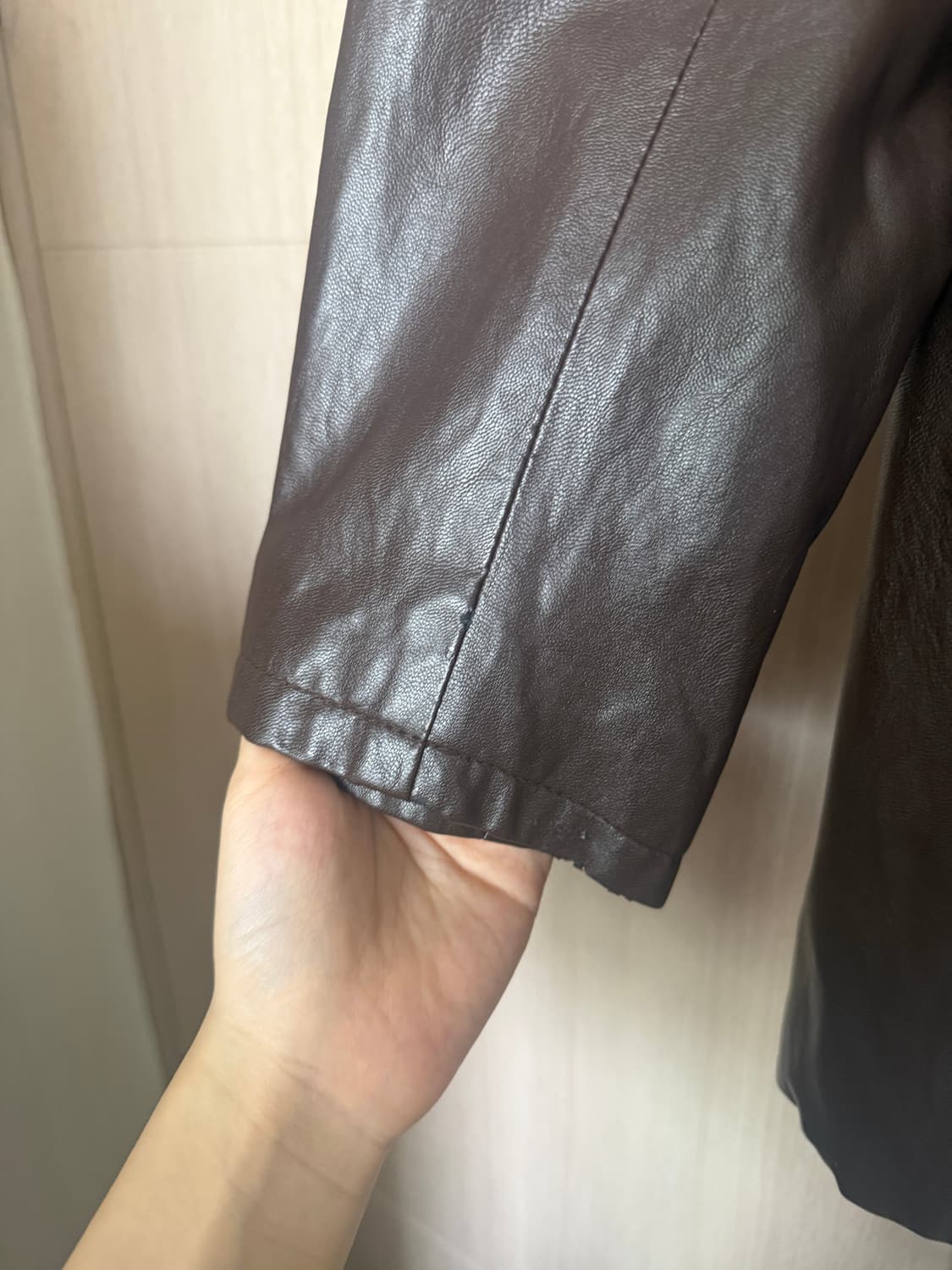 파사드패턴 레더 가죽자켓 상품이미지5