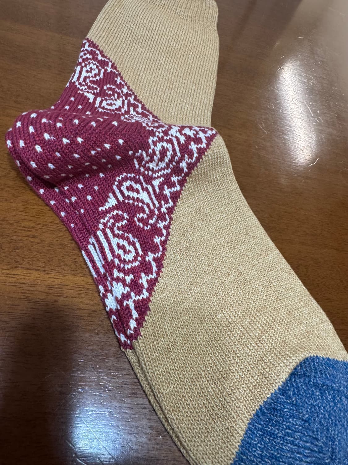 캐피탈KAPITAL 96수 힐 페이즐리 래드 반다나 삭스 양말(새상품) 상품이미지8