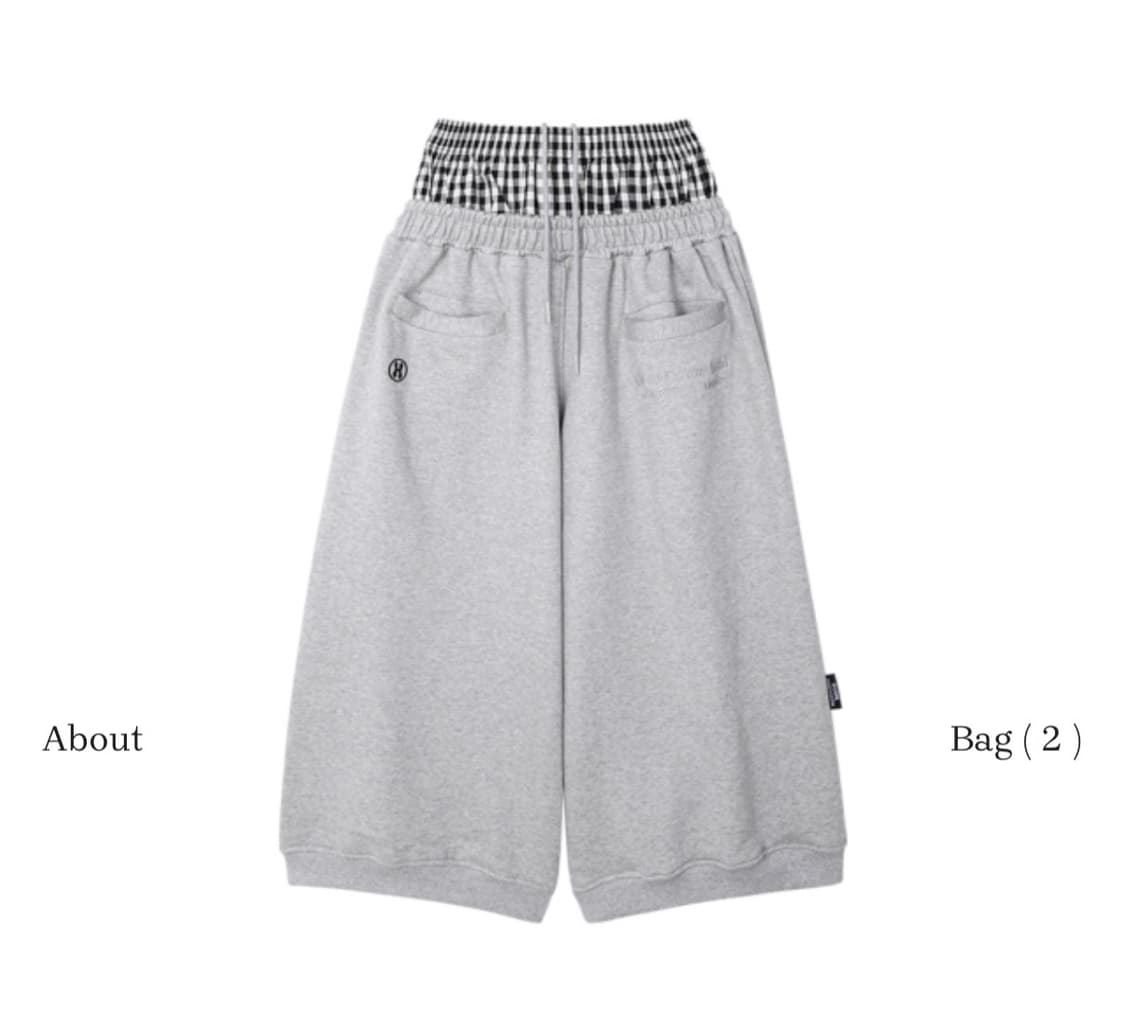 미스테리어스호텔 레이어드 버뮤다 팬츠 그레이 상품이미지1