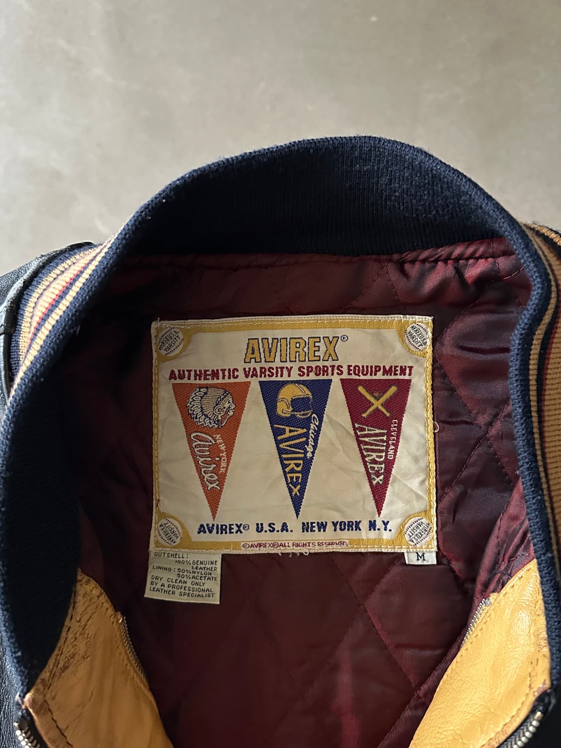 아비렉스 토마호크 레더 바시티 자켓 상품이미지5