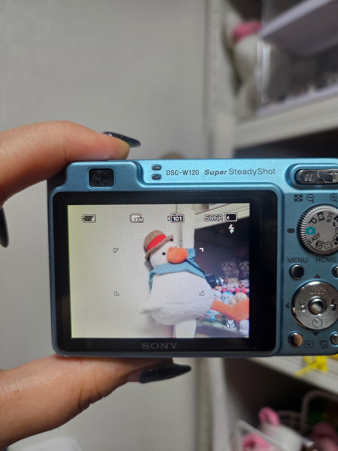 소니 사이버샷 DSC-W120 빈티지디카 하늘색 풀구성 상품이미지3