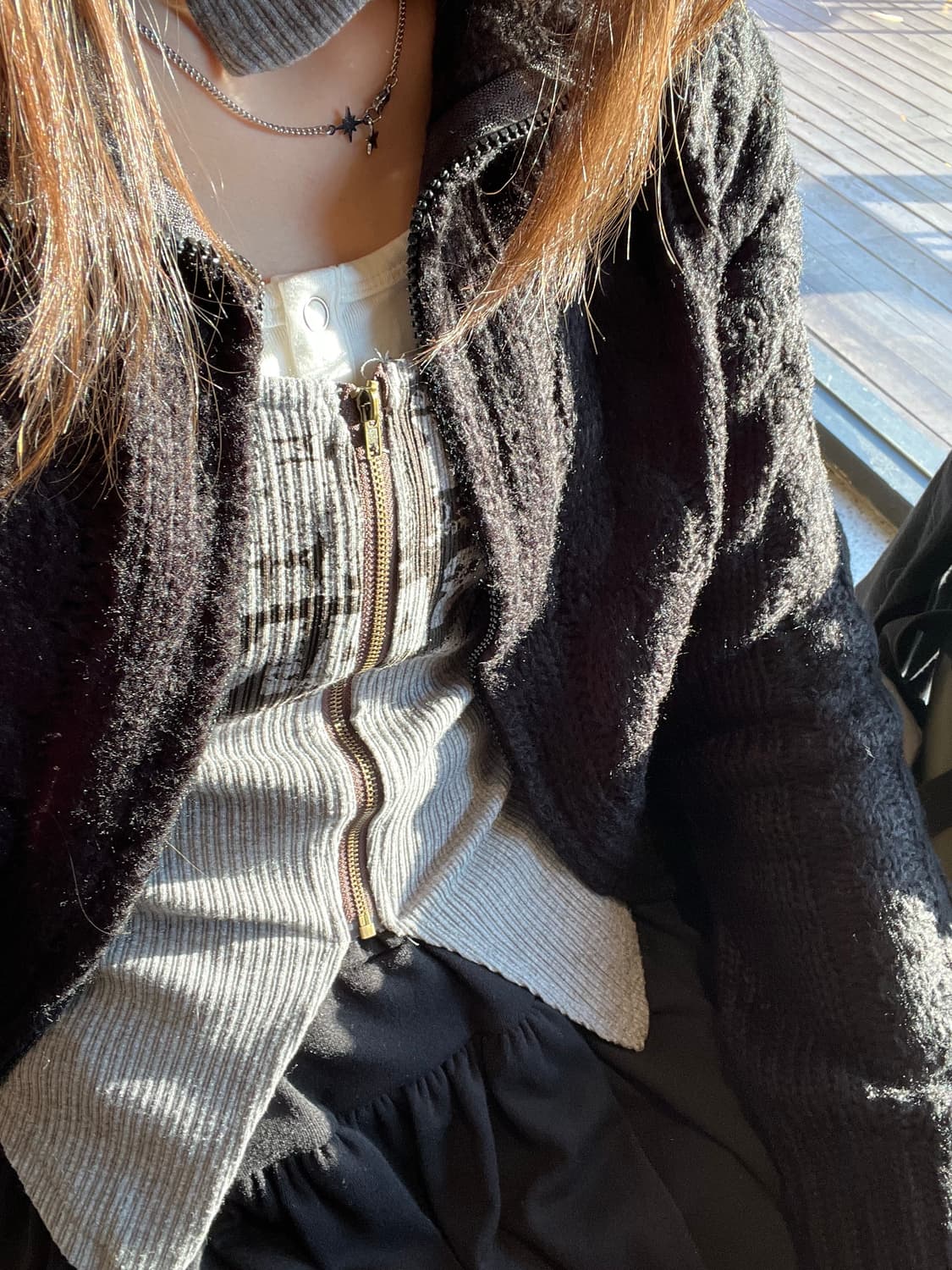 빈티지 블랙 상의 셋업 상품이미지1