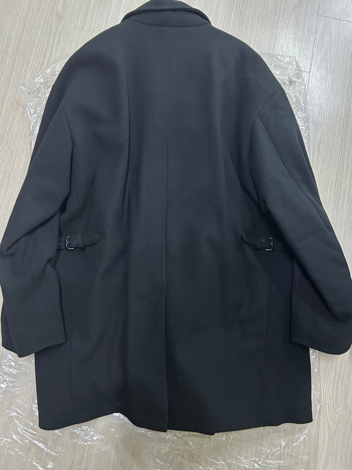 (2) 폴리테루 울 피코트 블랙 상품이미지3
