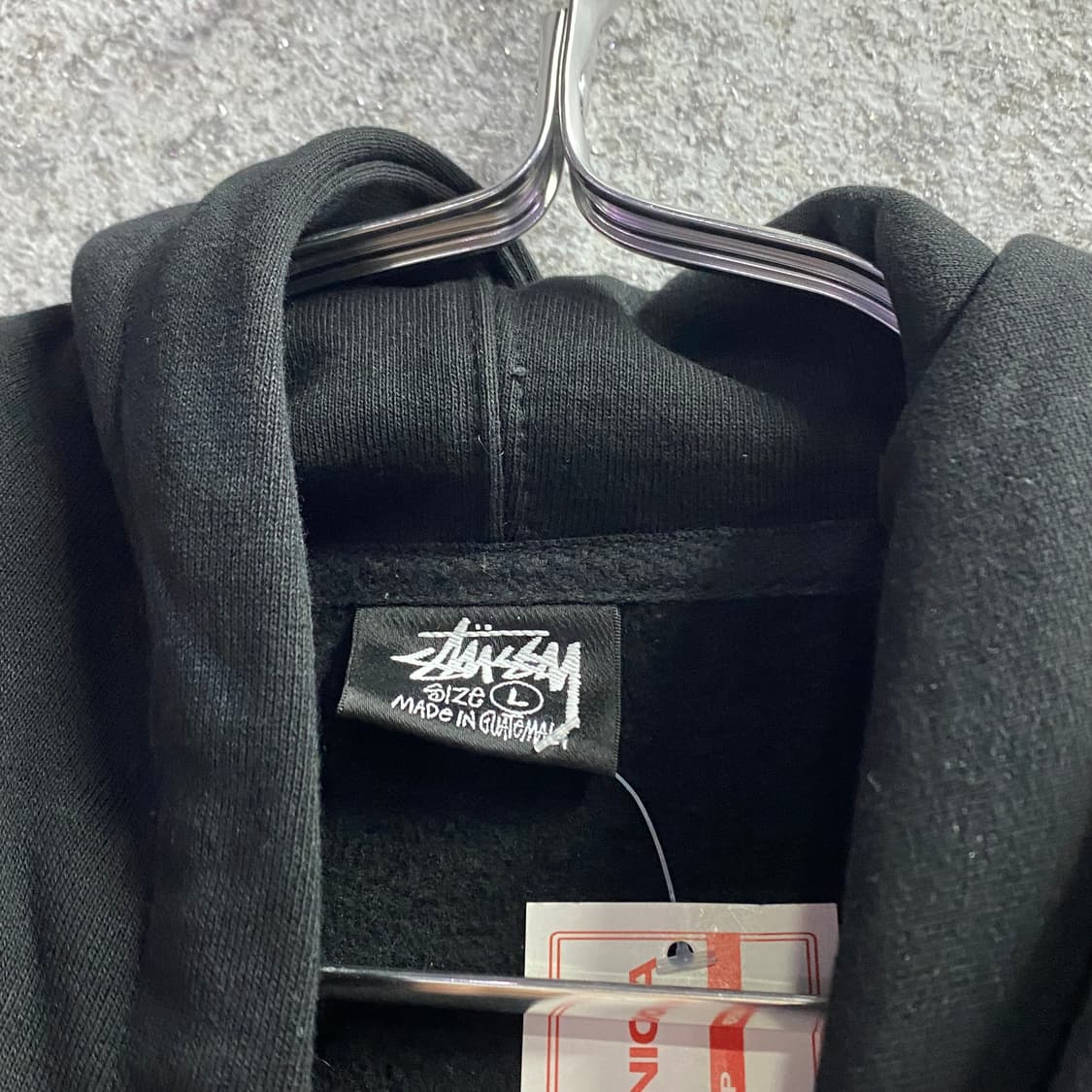 스투시 빅로고 블랙 후드티 B4299 상품이미지3